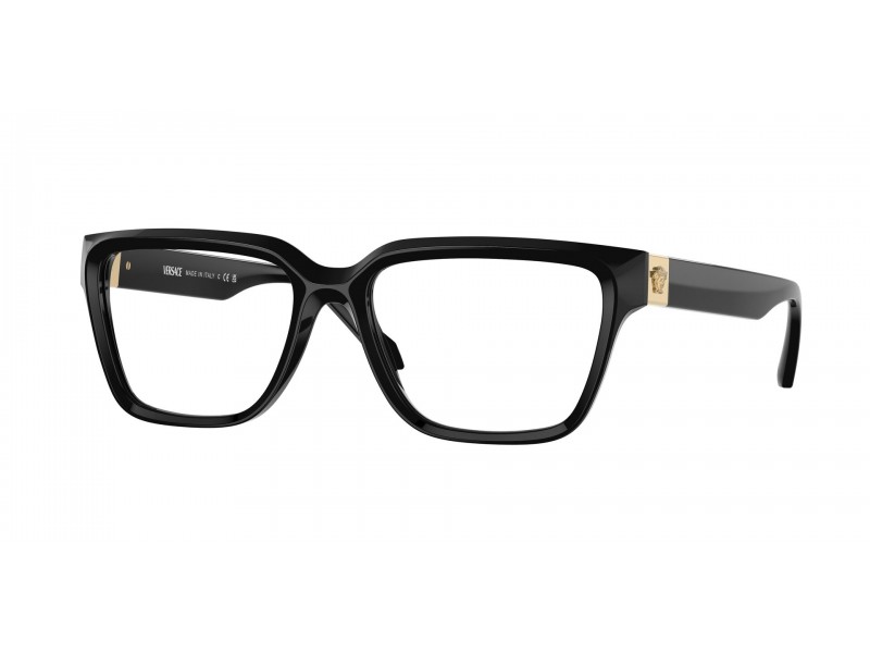 VERSACE VE3357 GB1 fekete szemüveg, demo lencsével