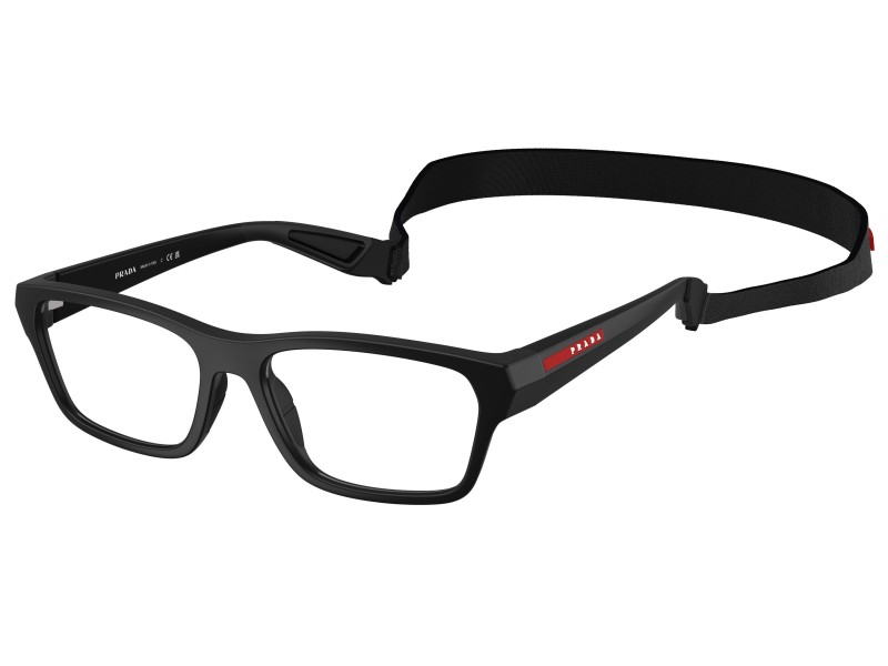 PRADA LINEA ROSSA PS03RV Matte Black szemüvegkeret (demo lencse)