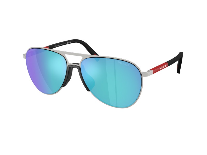 PRADA LINEA ROSSA PS53ZS napszemüveg (ezüst/világoszöld tükrös)