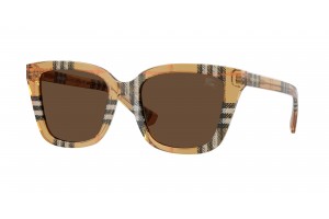 BURBERRY BE4487 416373 Check Sand Dark Brown napszemüveg