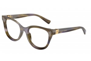 DOLCE & GABBANA DG3437 3447 Striped Olive Demo Lens szemüveg