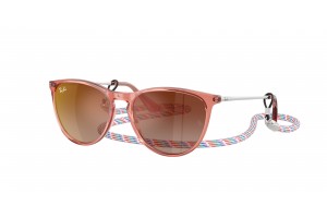 Ray-Ban RJ9060S 7225S0 JUNIOR ERIKA Transparent Red Brown Gradient Mirror Red napszemüveg