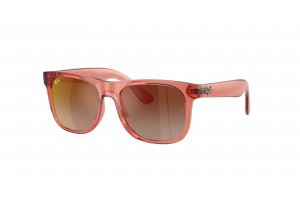 Ray-Ban RJ9069S 7225S0 JUNIOR JUSTIN Transparent Red Brown Gradient Mirror Red napszemüveg