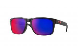 OAKLEY OO9102 910236 HOLBROOK Matte Black + Red Iridium sportszemüveg
