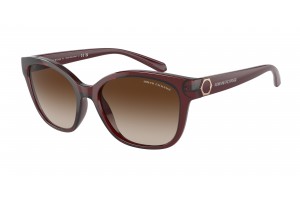 ARMANI EXCHANGE AX4127S - Shiny Transparent Red, Gradient Brown