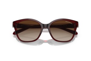 ARMANI EXCHANGE AX4127S - Shiny Transparent Red, Gradient Brown