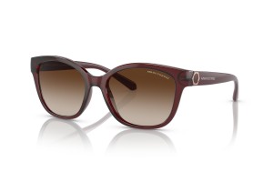 ARMANI EXCHANGE AX4127S - Shiny Transparent Red, Gradient Brown