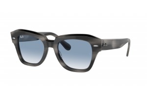 RAY-BAN RB2186 STATE STREET – szürke/átlátszó kék