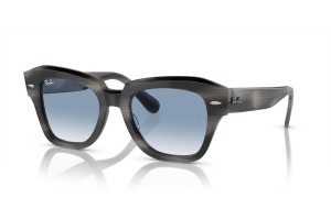 RAY-BAN RB2186 STATE STREET – szürke/átlátszó kék