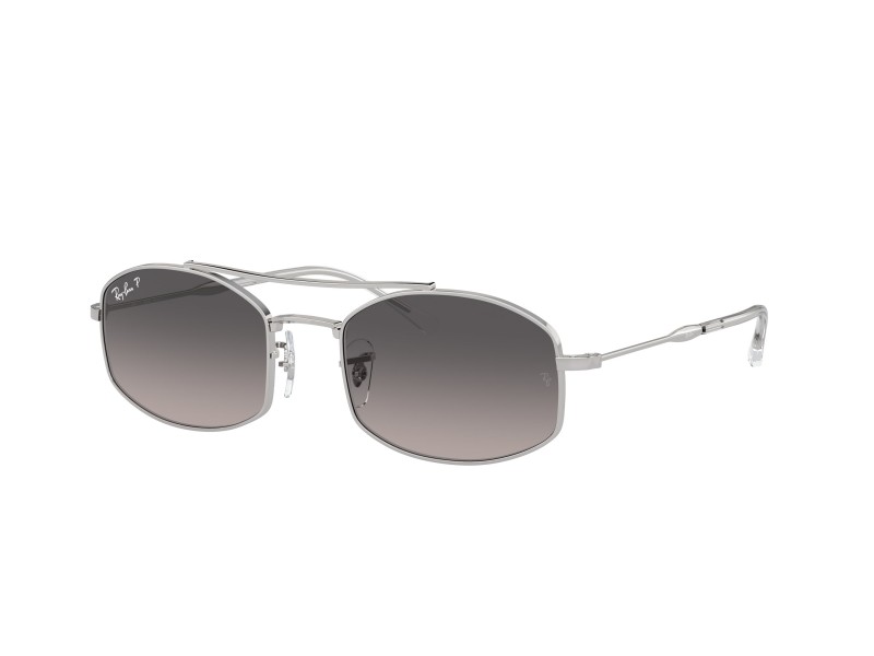 RAY-BAN RB3719 003/M3 Silver Light Grey polarizált