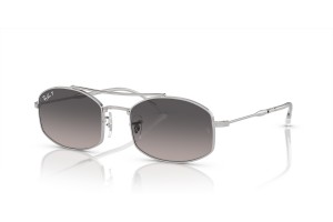 RAY-BAN RB3719 003/M3 Silver Light Grey polarizált
