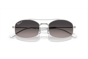 RAY-BAN RB3719 003/M3 Silver Light Grey polarizált