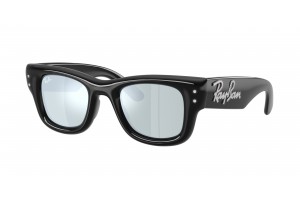 RAY-BAN RB4940B 686430 WAYFARER PUFFER Black Green Mirror Silver Plan napszemüveg