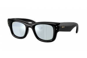 RAY-BAN RB4940 601/30 WAYFARER PUFFER Black Green Mirror Silver Plan napszemüveg