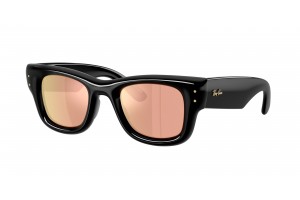 RAY-BAN RB4940 601/7J WAYFARER PUFFER Black Dark Brown Mirror Rose Gold napszemüveg