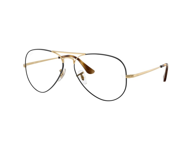 Ray-Ban RX6489 Aviator Havana - demo lencse