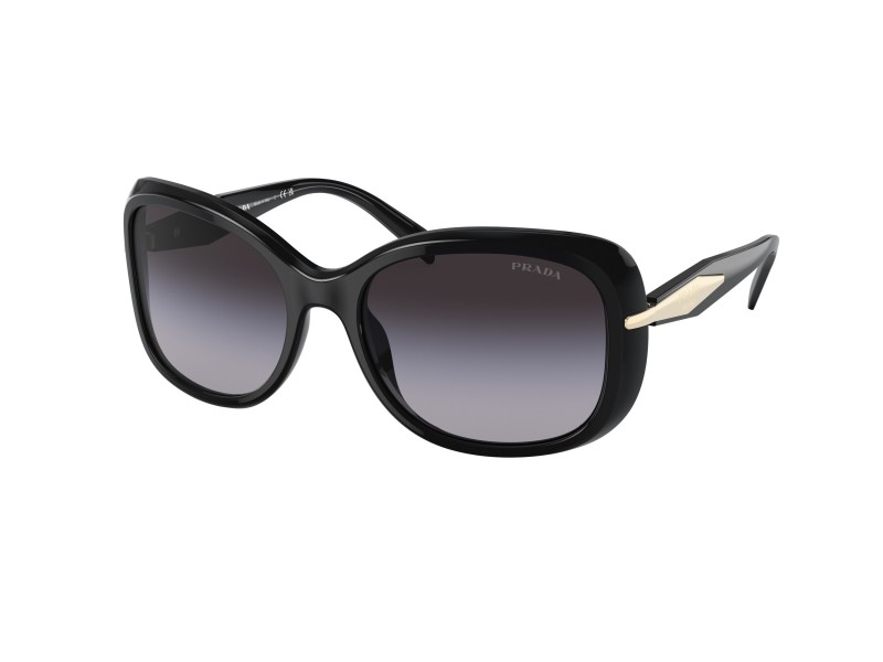 PRADA PR 04ZS 1AB09S fekete napszemüveg, szürke degradé lencse