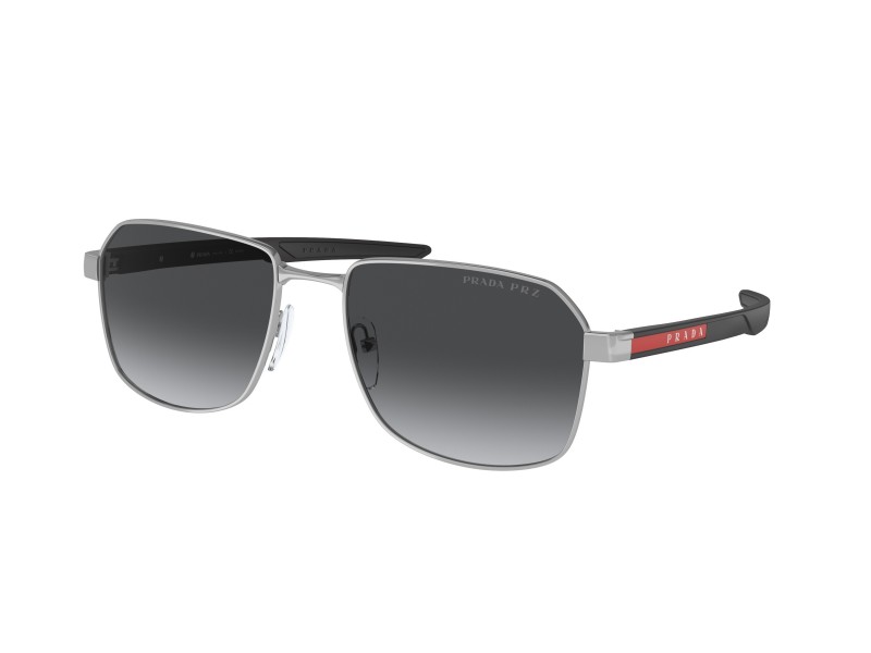 PRADA Linea Rossa PS 54WS ezüst polarizált szürke napszemüveg