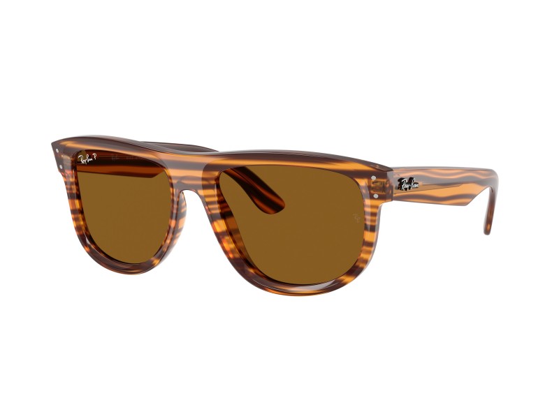 Ray-Ban RBR0501S Boyfriend, Striped Havana, polarizált