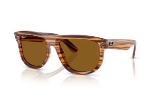 Ray-Ban RBR0501S Boyfriend, Striped Havana, polarizált