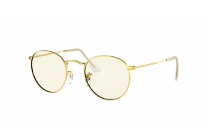 RAY-BAN RB3447 9196BL ROUND METAL Gold DEMO LENS napszemüveg