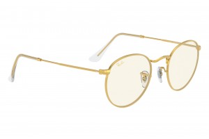 RAY-BAN RB3447 ROUND METAL Gold napszemüveg (9196BL)