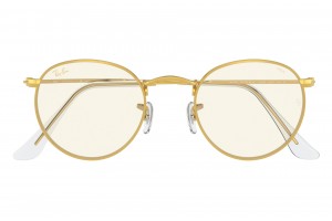 RAY-BAN RB3447 ROUND METAL Gold napszemüveg (9196BL)