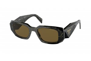 PRADA PR 17WS 19D01T Black/Yellow Marble Dark Brown napszemüveg