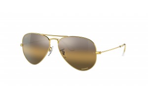 Ray-Ban RB3025 Aviator arany-ezüst keret, barna polarizált