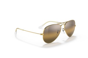 Ray-Ban RB3025 Aviator arany-ezüst keret, barna polarizált