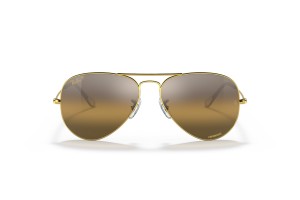 Ray-Ban RB3025 Aviator arany-ezüst keret, barna polarizált