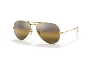 Ray-Ban RB3025 Aviator arany-ezüst keret, barna polarizált