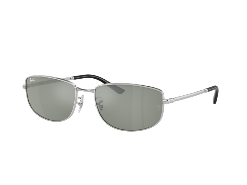 RAY-BAN RB3732 003/40 ezüst napszemüveg zöld tükrös lencsével