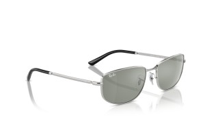 RAY-BAN RB3732 003/40 ezüst napszemüveg zöld tükrös lencsével