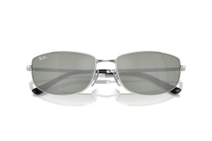 RAY-BAN RB3732 003/40 ezüst napszemüveg zöld tükrös lencsével