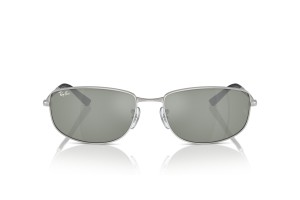 RAY-BAN RB3732 003/40 ezüst napszemüveg zöld tükrös lencsével