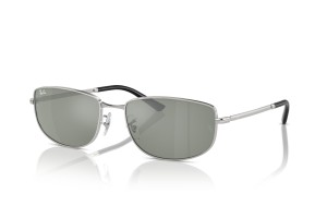 RAY-BAN RB3732 003/40 ezüst napszemüveg zöld tükrös lencsével