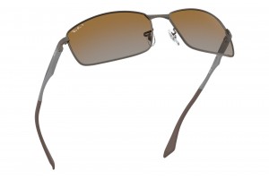 Ray-Ban RB3498 Gunmetal barna polarizált