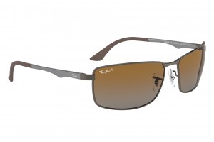 Ray-Ban RB3498 Gunmetal barna polarizált
