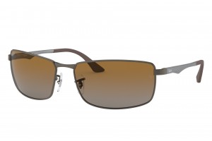 Ray-Ban RB3498 Gunmetal barna polarizált