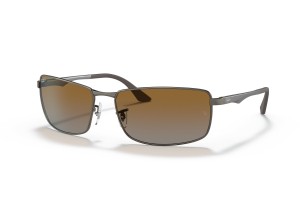 Ray-Ban RB3498 Gunmetal barna polarizált