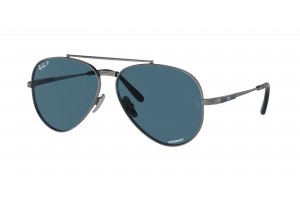 RAY-BAN RB8225 Aviator Titanium Gunmetal Blue polarizált
