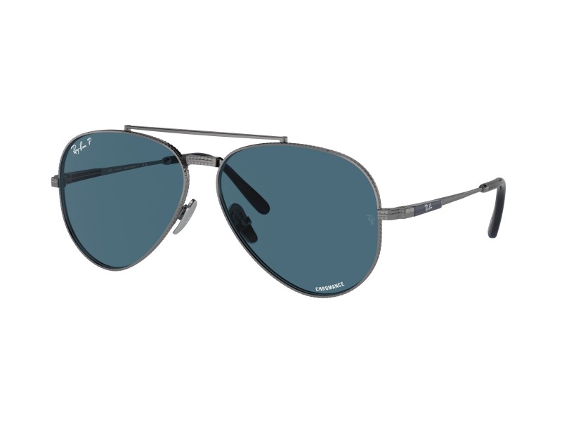 RAY-BAN RB8225 Aviator Titanium Gunmetal Blue polarizált