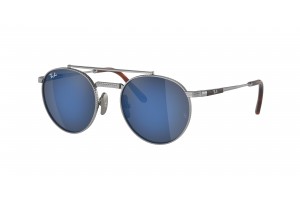 RAY-BAN RB8237 ROUND II Titanium — ezüst-szürke/kék