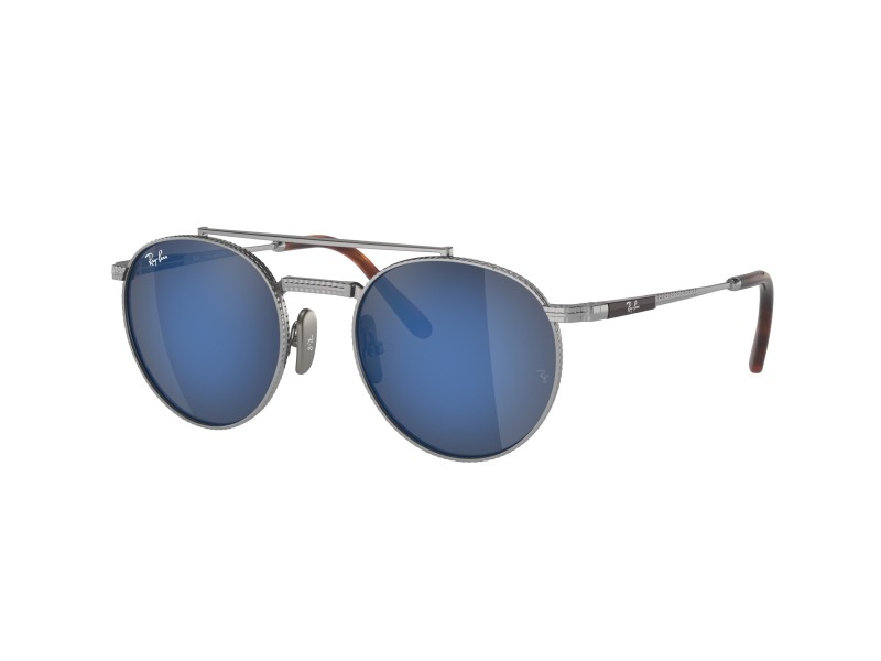 RAY-BAN RB8237 ROUND II Titanium — ezüst-szürke/kék