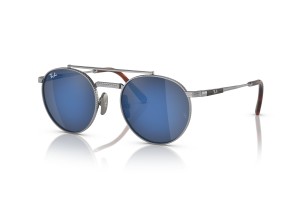 RAY-BAN RB8237 ROUND II Titanium — ezüst-szürke/kék