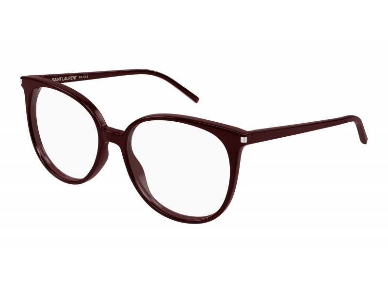 Saint Laurent SL 39 013 burgundi szemüveg (demo lencse)