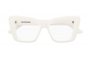 Balenciaga BB0297O 008 — fehér demo szemüveg