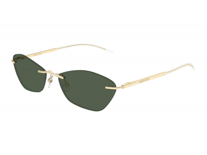 Alexander McQueen AM0525S 003 arany-zöld napszemüveg
