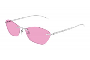 Alexander McQueen AM0525S 004 ezüst rózsaszín napszemüveg